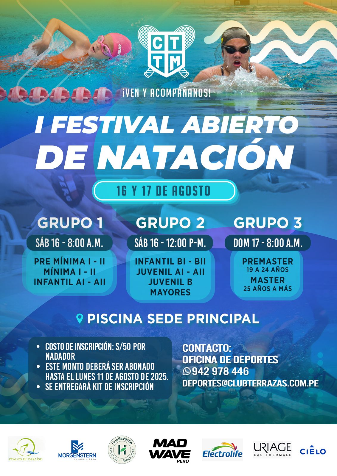 🏊‍♂️ I FESTIVAL ABIERTO DE NATACIÓN 🏅