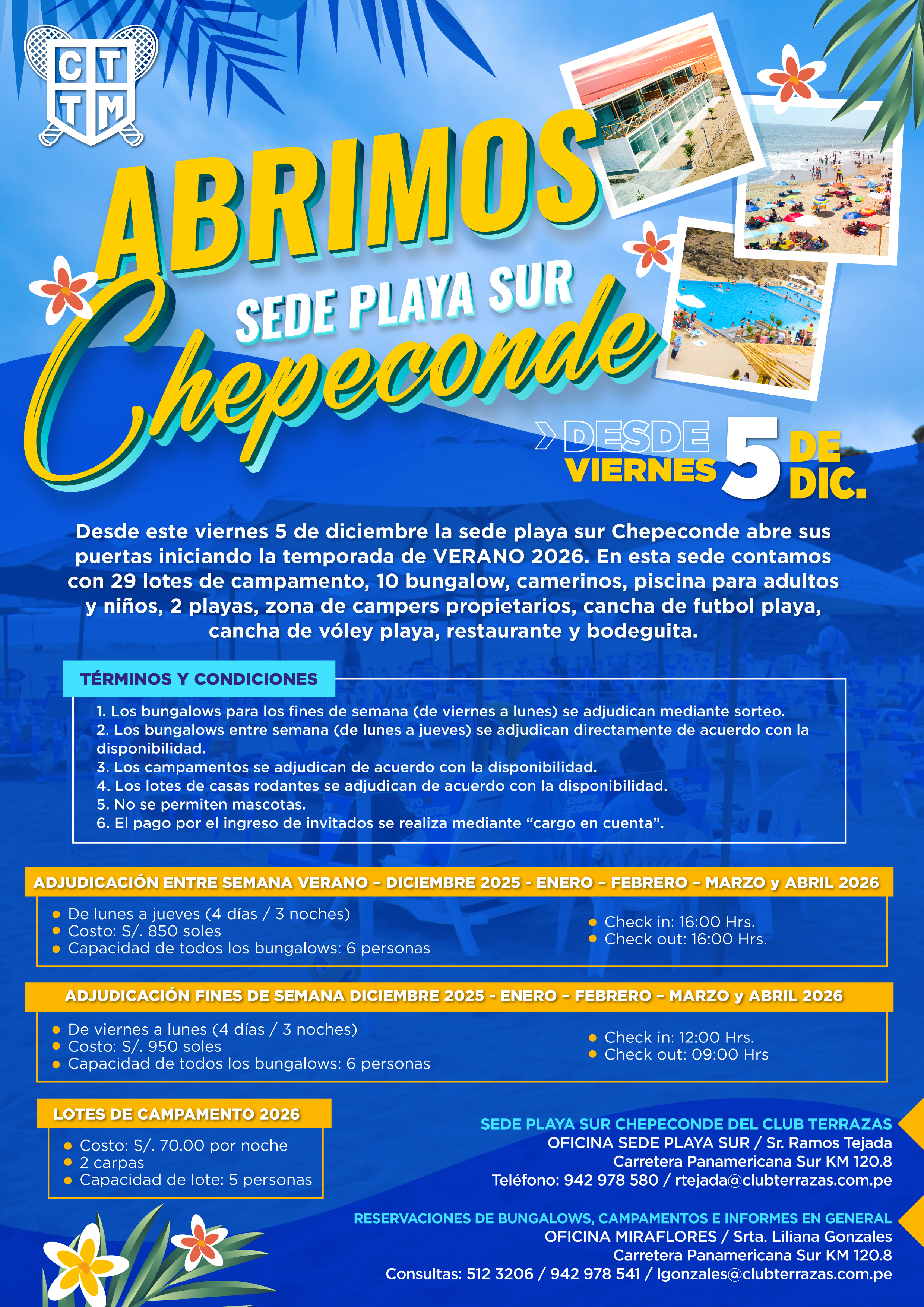 🌴 ABRIMOS SEDE PLAYA SUR CHEPECONDE 🌞