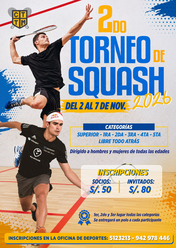 🏆 2DO TORNEO DE SQUASH 2026