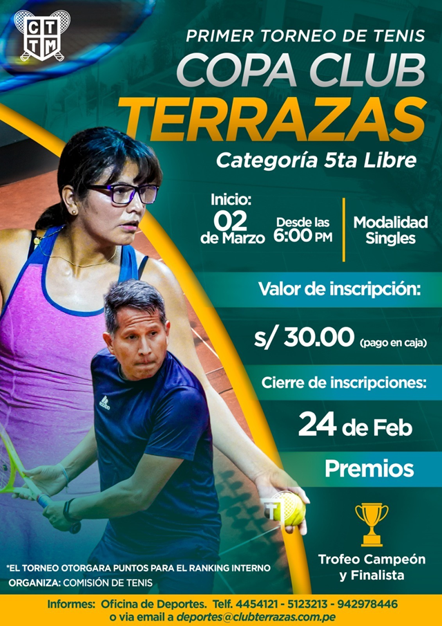 🏆🎾 COPA CLUB TERRAZAS - CATEGORÍA 5TA LIBRE 💪