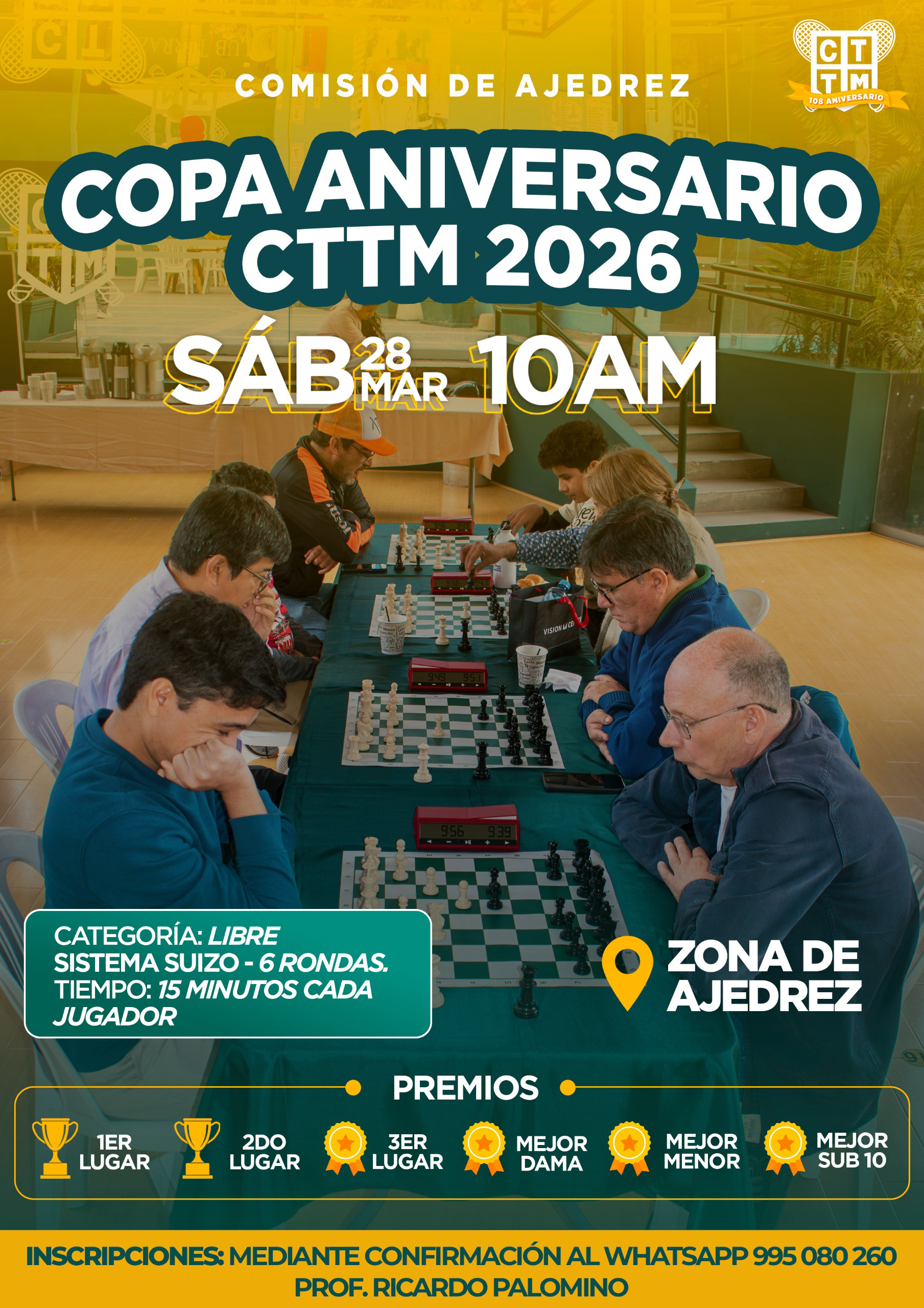 ♟️🏆 COPA ANIVERSARIO CTTM 2026 🏆♟️ - COMISIÓN DE AJEDREZ