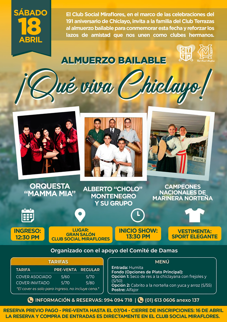💃 ALMUERZO BAILABLE EN EL CLUB SOCIAL MIRAFLORES 🎶✨