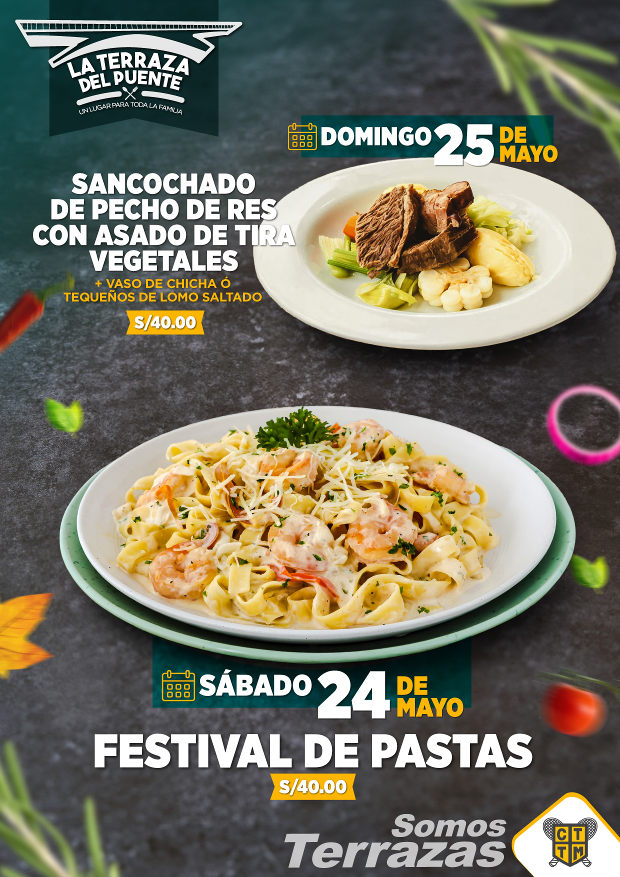 🍽️¡VEN A ALMORZAR ESTE FIN DE SEMANA EN LA TERRAZA DEL PUENTE! 🌉