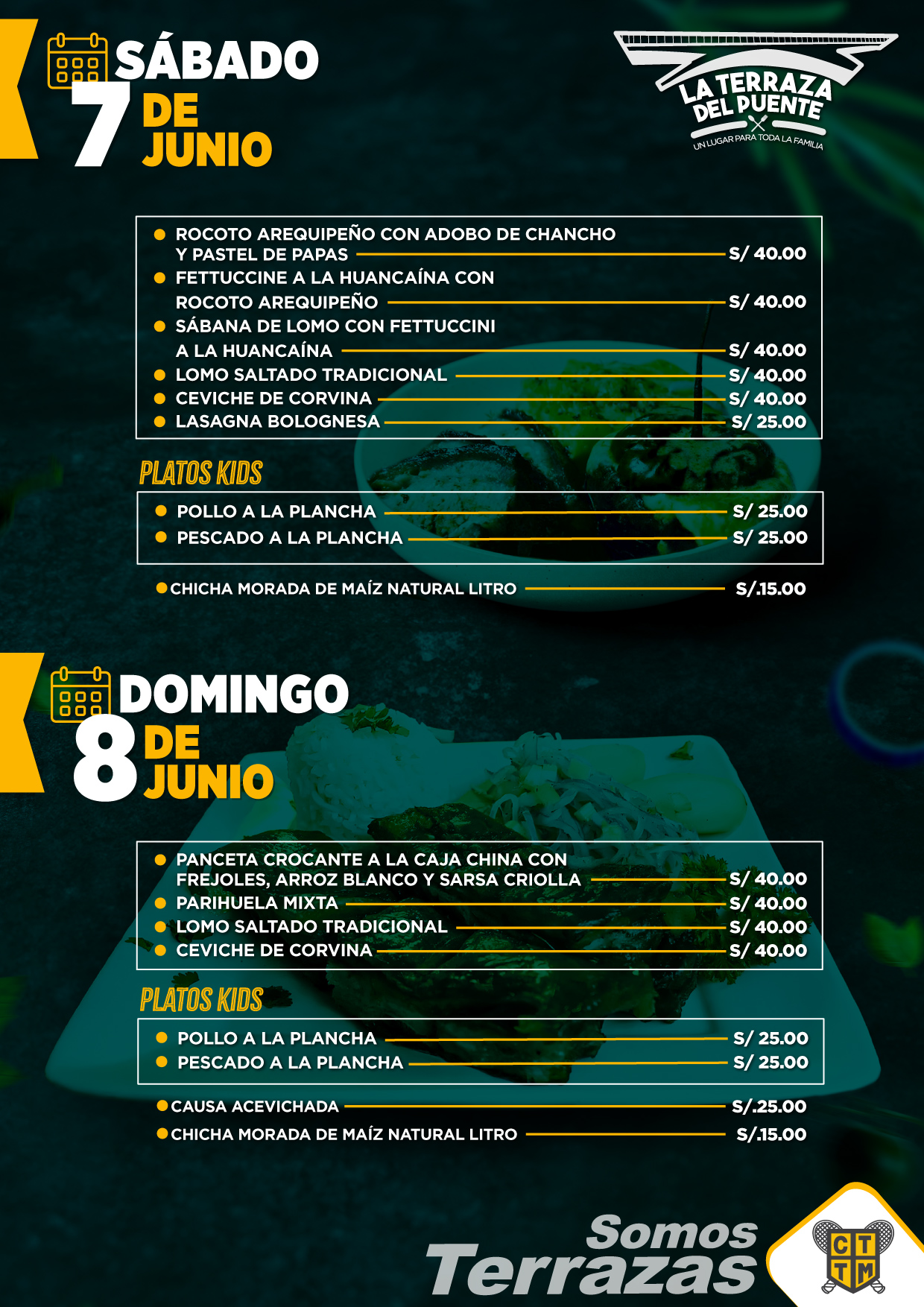 🍽️¡VEN A ALMORZAR ESTE FIN DE SEMANA EN LA TERRAZA DEL PUENTE! 🌉