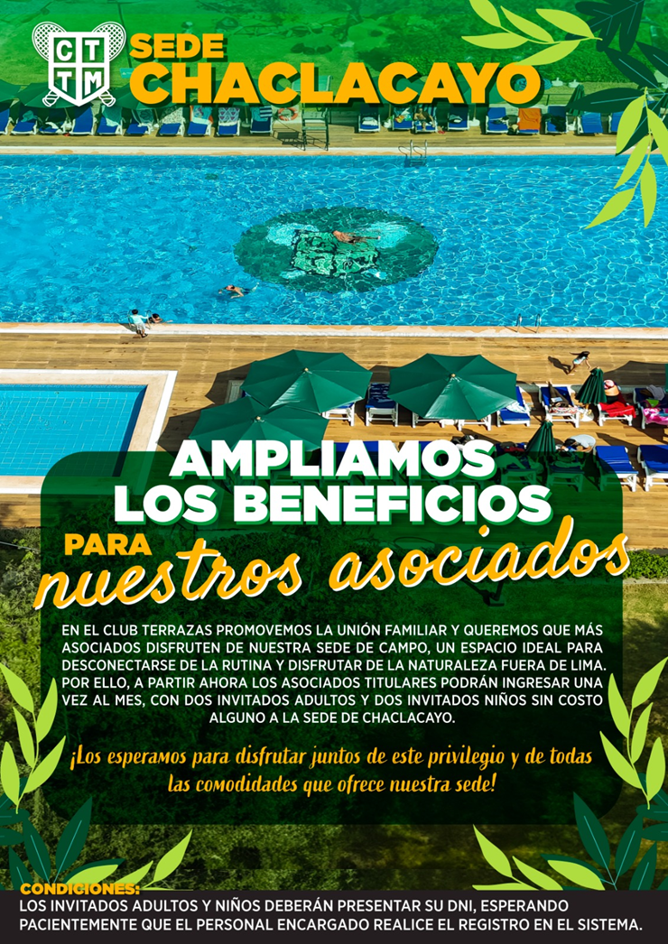 ¡AMPLIAMOS LOS BENEFICIOS PARA NUESTROS ASOCIADOS! 🏡🌿 – SEDE CHACLACAYO🌳
