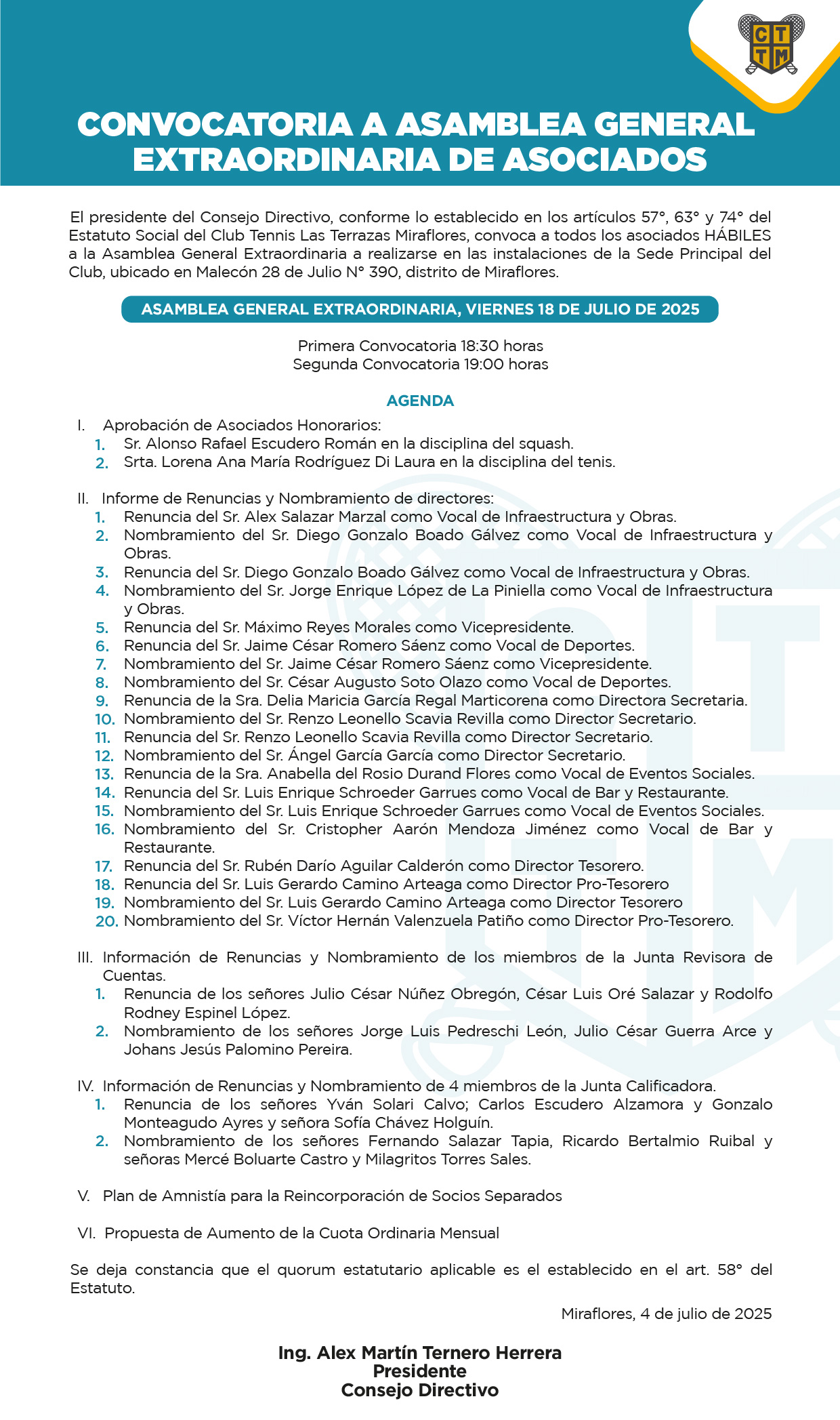 📢 CONVOCATORIA A ASAMBLEA GENERAL EXTRAORDINARIA DE ASOCIADOS 🗓️