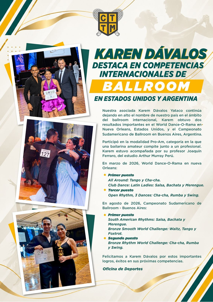 💃🏆 KAREN DÁVALOS DESTACA EN COMPETENCIAS INTERNACIONALES DE BALLROOM