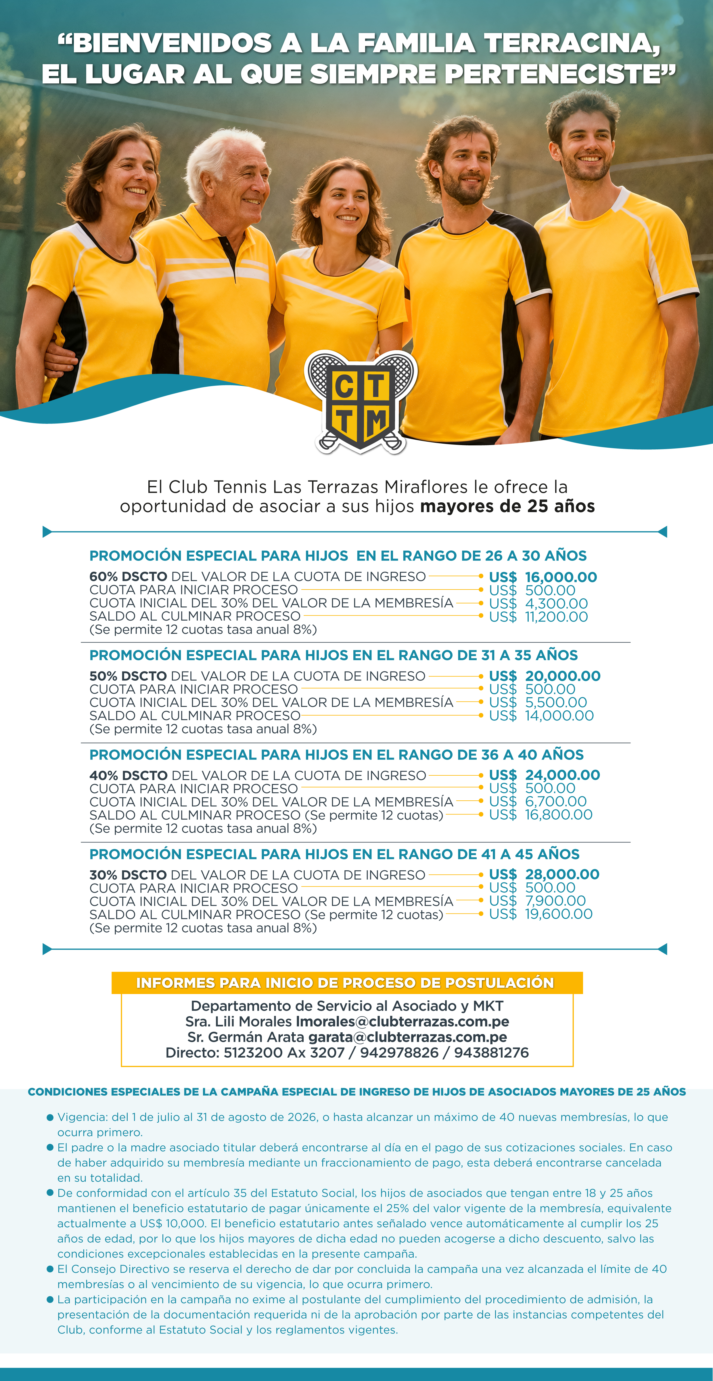 👨‍👩‍👧‍👦💛 ¡PROMOCIÓN ESPECIAL PARA HIJOS DE SOCIOS MAYORES DE 25 AÑOS!