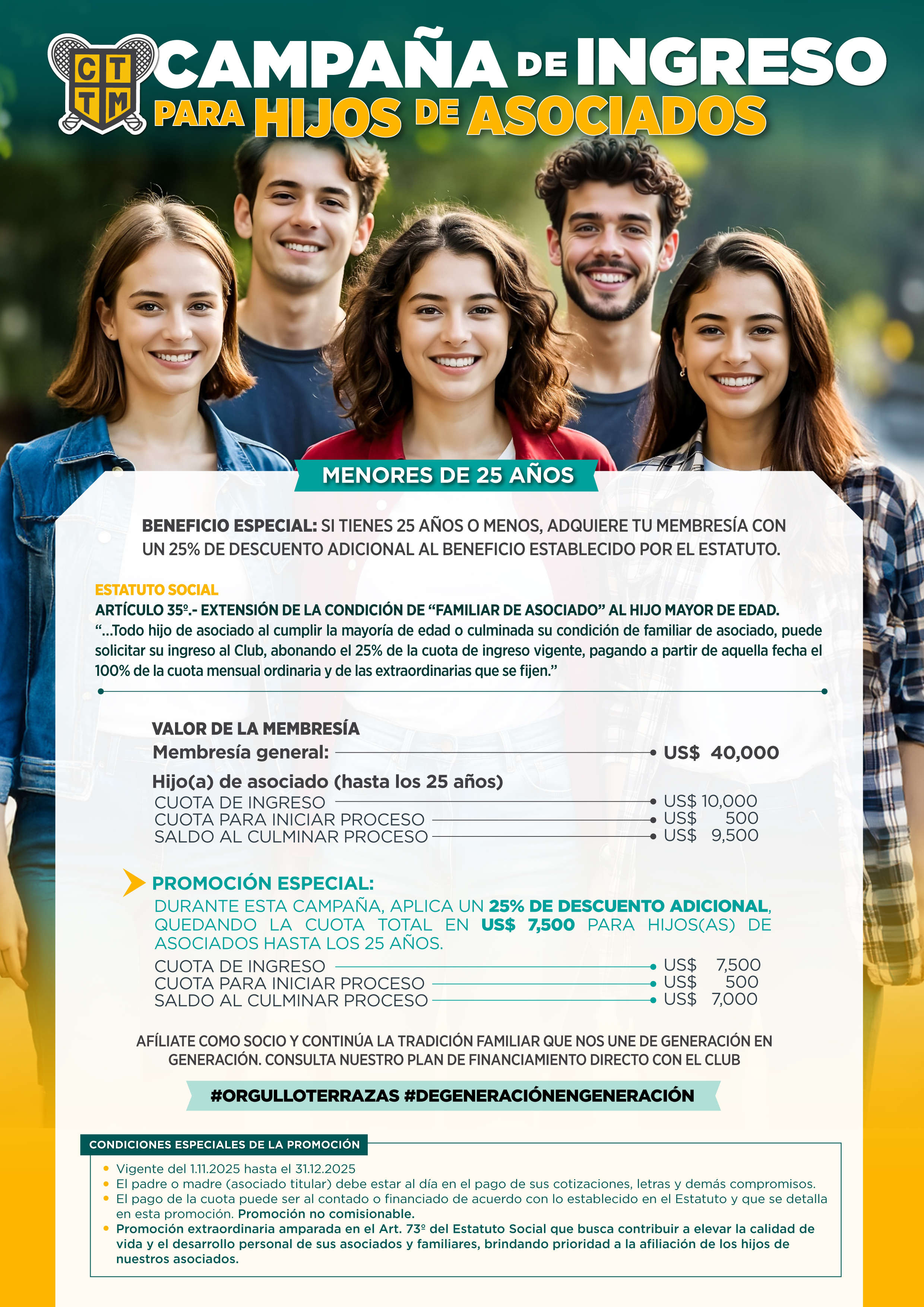 📣CAMPAÑA DE INGRESO PARA HIJOS DE ASOCIADOS 🧑‍🧑‍🧒‍🧒 - MENORES DE 25 AÑOS