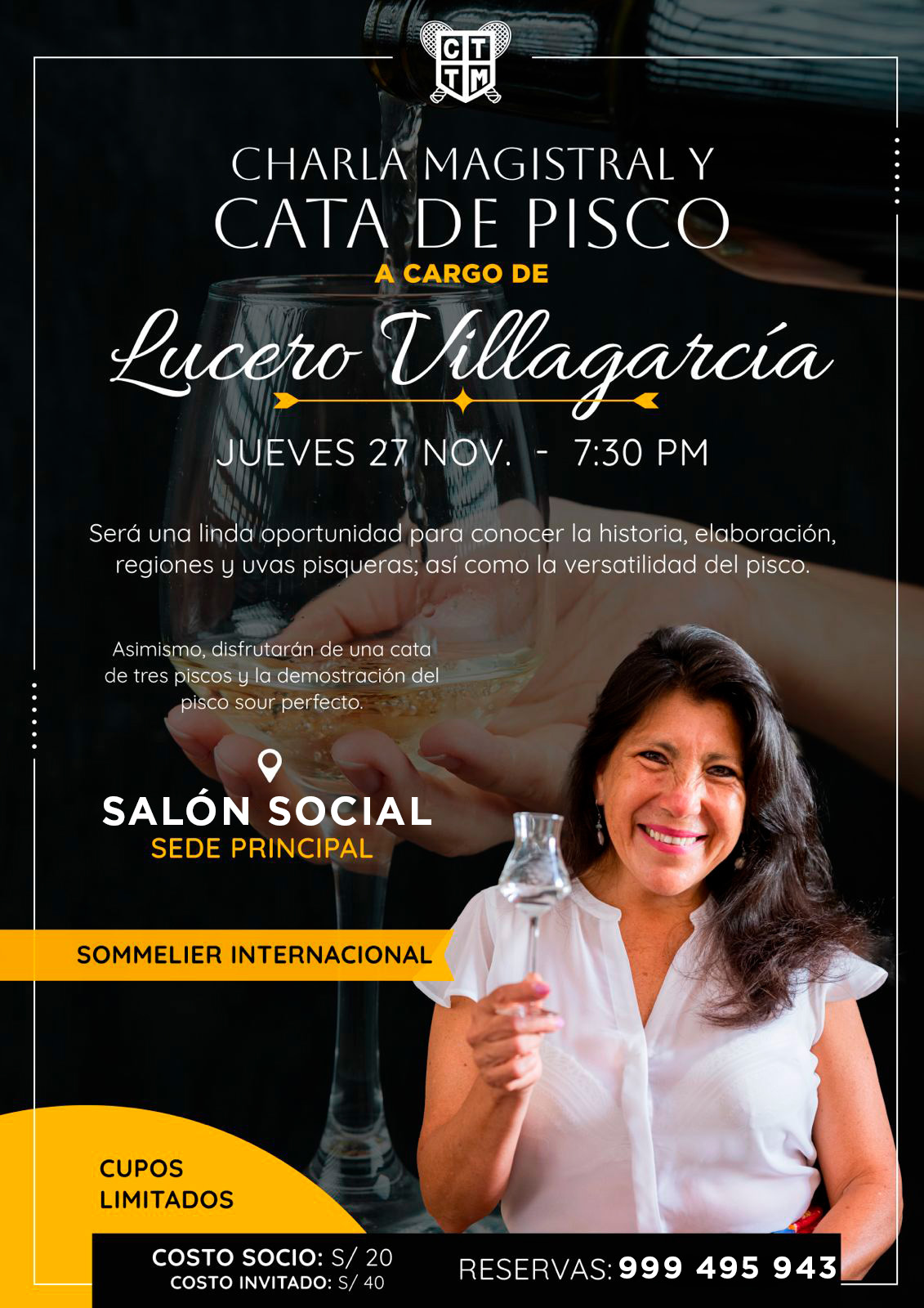🥂 CHARLA MAGISTRAL Y CATA DE PISCO 🇵🇪