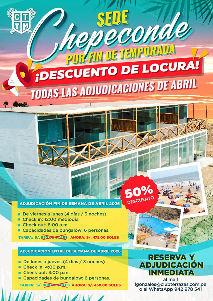 🌴🏖️ DESCUENTO DE LOCURA – ADJUDICACIÓN DE BUNGALOW EN CHEPECONDE 🔥💥