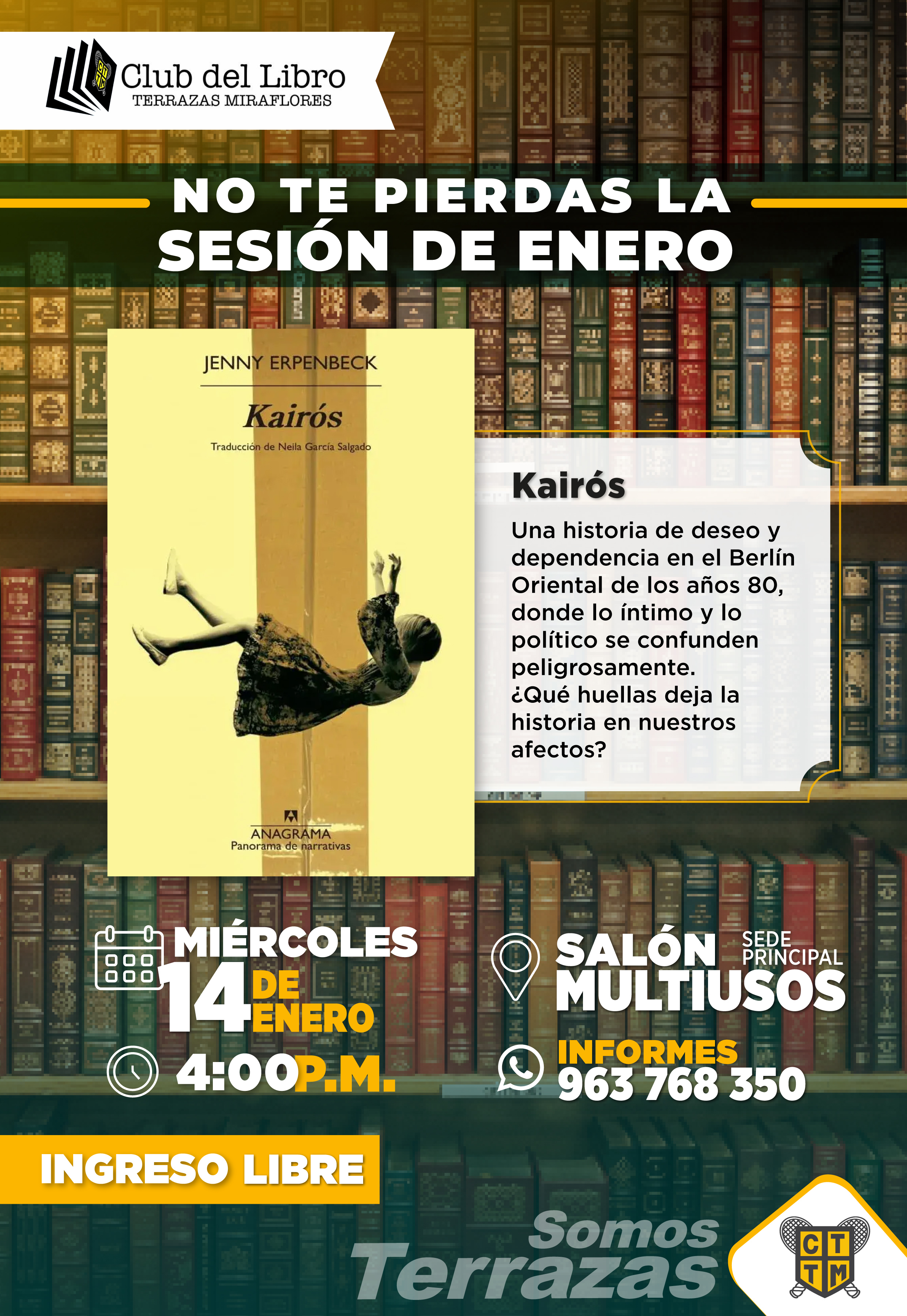 📅 TE INVITAMOS A LA SESIÓN DE ENERO DEL CLUB DEL LIBRO 📚