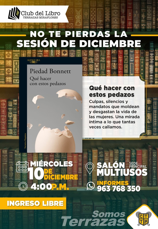 📅 TE INVITAMOS A LA SESIÓN DE DICIEMBRE DEL CLUB DEL LIBRO 📚