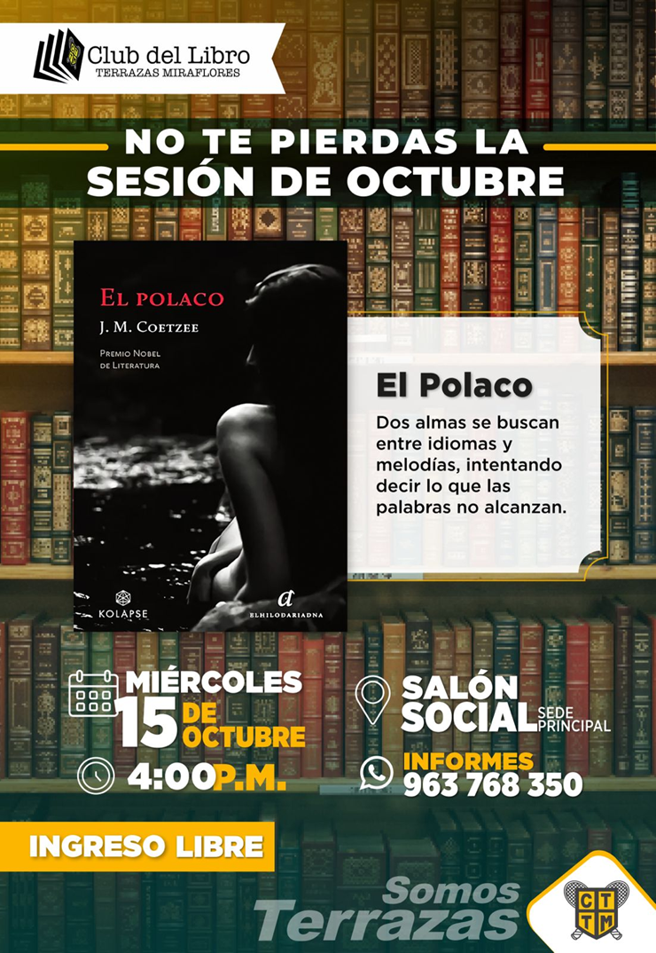 📅 TE INVITAMOS A LA SESIÓN DE OCTUBRE DEL CLUB DEL LIBRO 📚