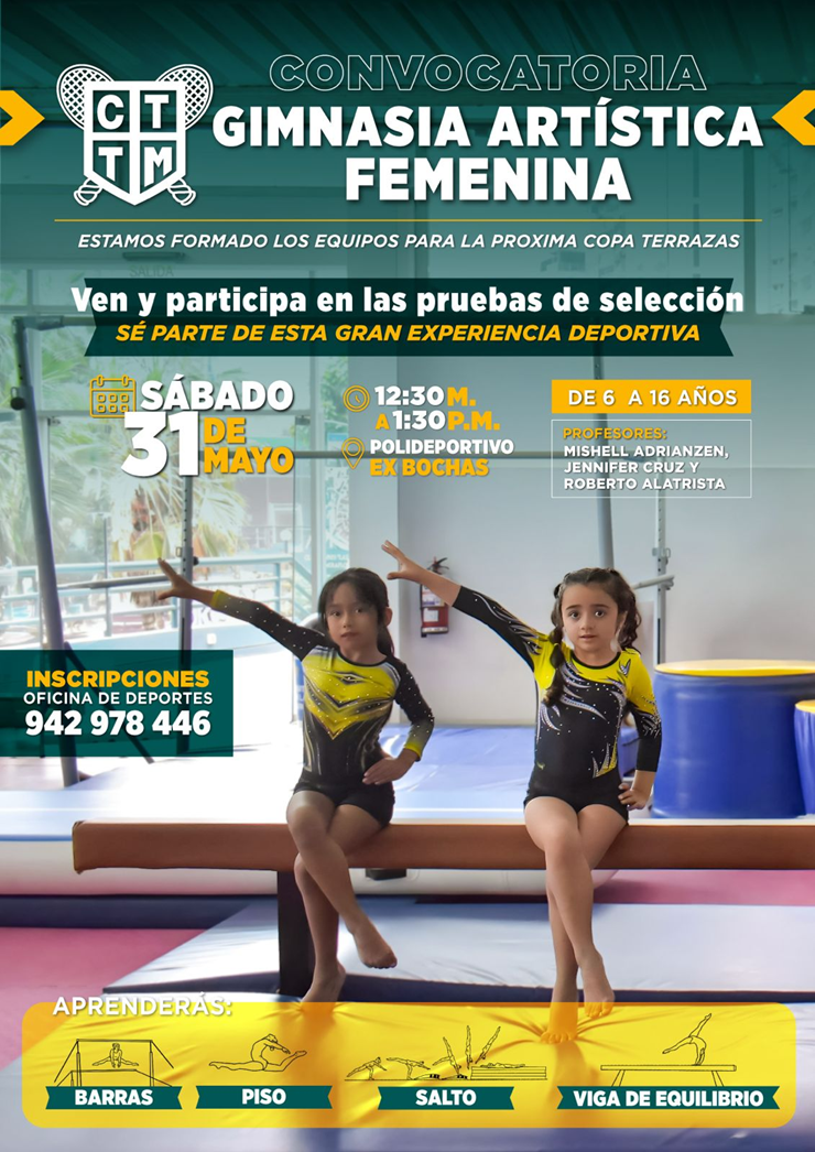 📣 CONVOCATORIA – GIMNASIA ARTÍSTICA FEMENINA 🤸‍♀️
