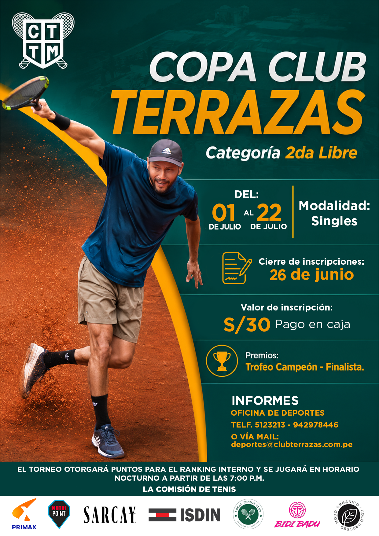🎾🏟️ COPA CLUB TERRAZAS DE TENIS - 2DA CATEGORÍA 🏆