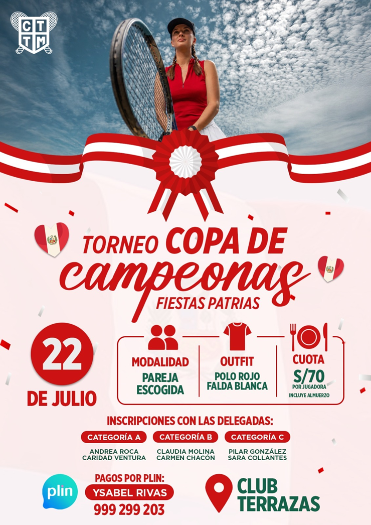 🇵🇪🎾 TORNEO COPA DE CAMPEONAS – FIESTAS PATRIAS 🏆❤️