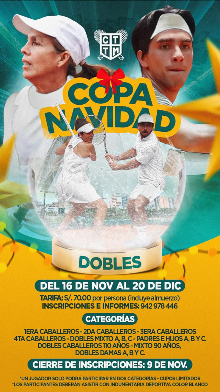 🎾✨ COPA NAVIDAD - DOBLES 🎅💛🖤