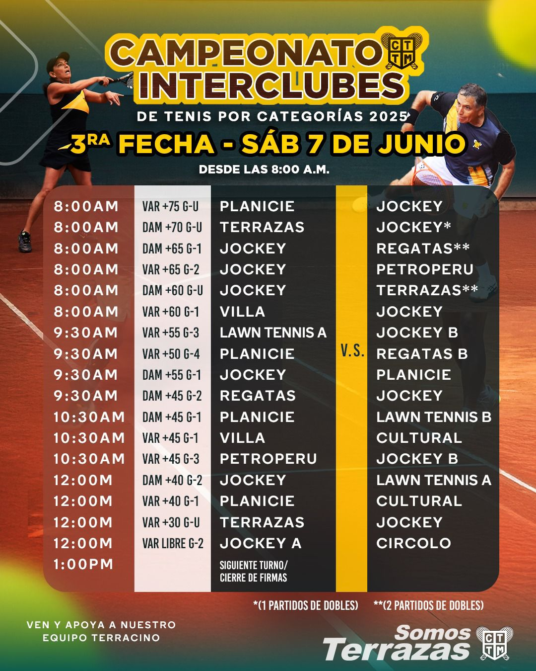 🎾🏆 3RA FECHA CAMPEONATO INTERCLUBES POR CATEGORÍAS 🎾