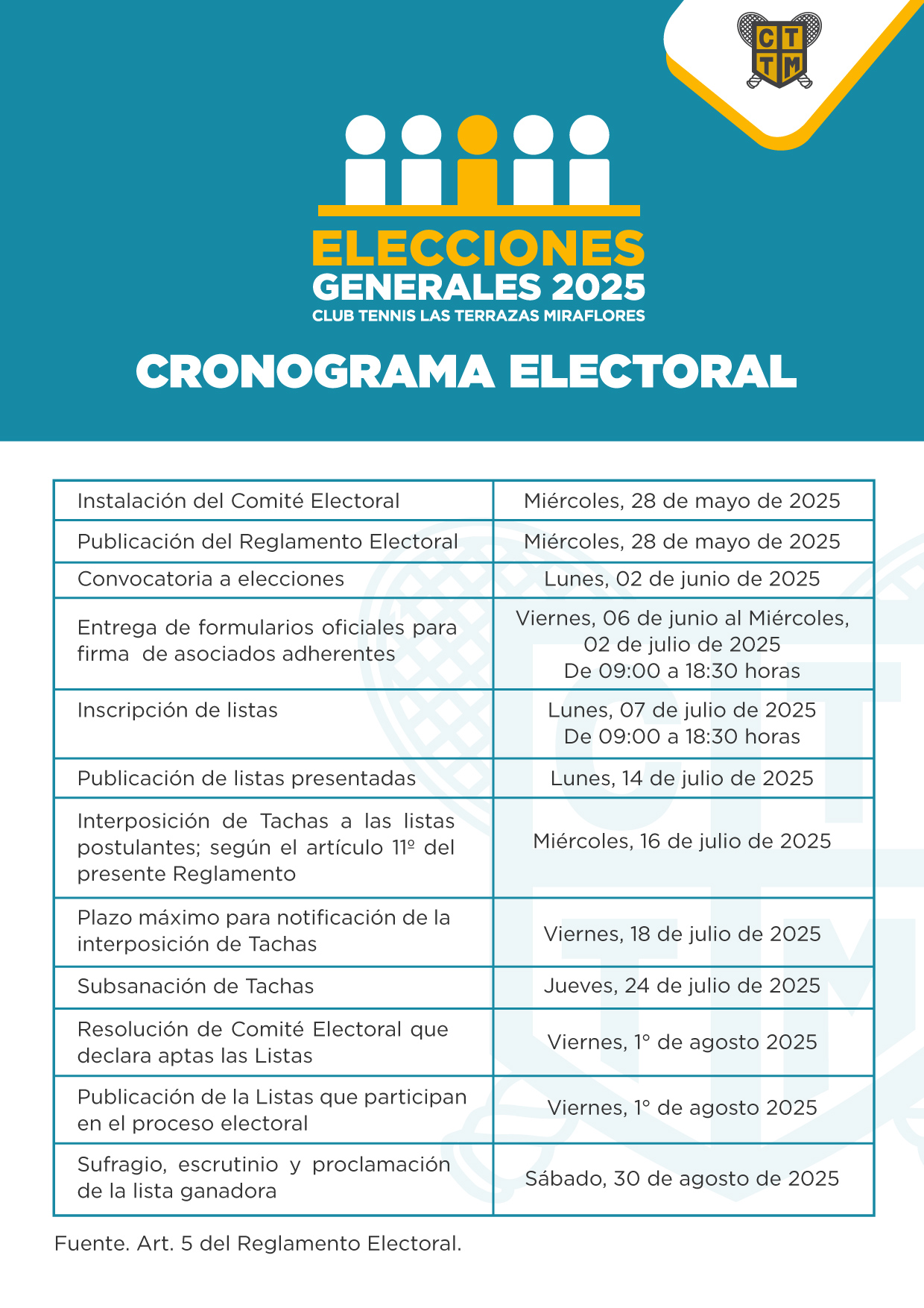 🗳️ CRONOGRAMA ELECTORAL 📅