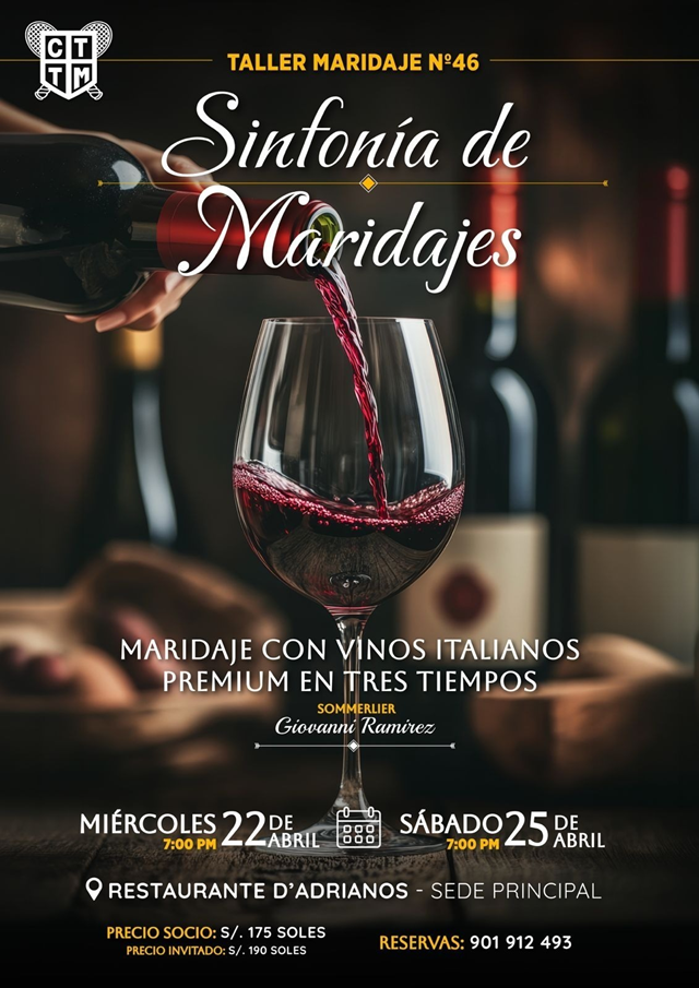 🍷🎶 TALLER SINFONÍA DE MARIDAJES 🎶🍷