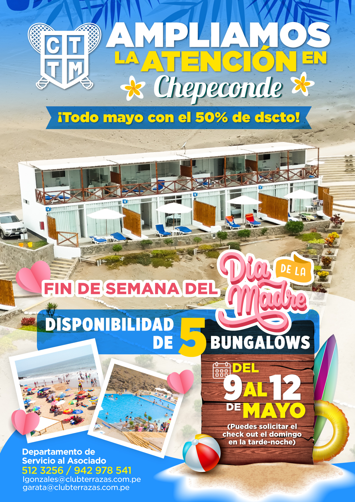 🏖️ DISPONIBILIDAD DE BUNGALOWS – SEDE CHEPECONDE 🌊☀️