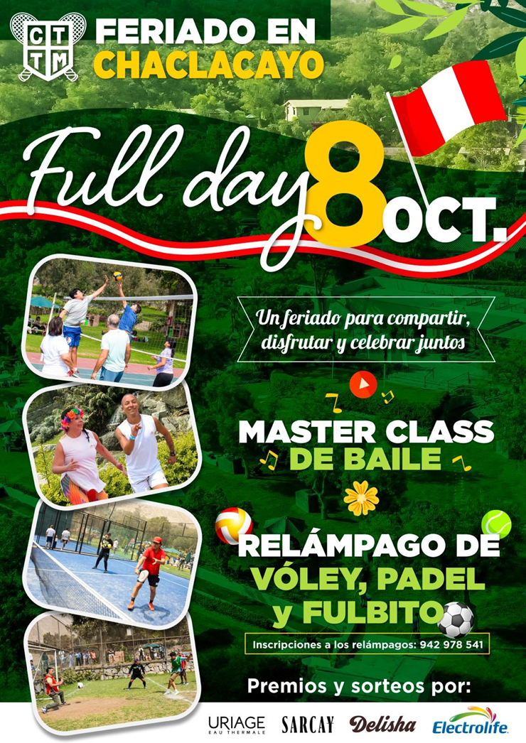 🌳🌞🇵🇪 FERIADO EN SEDE CHACLACAYO - 8 DE OCTUBRE 🇵🇪🌞🌳