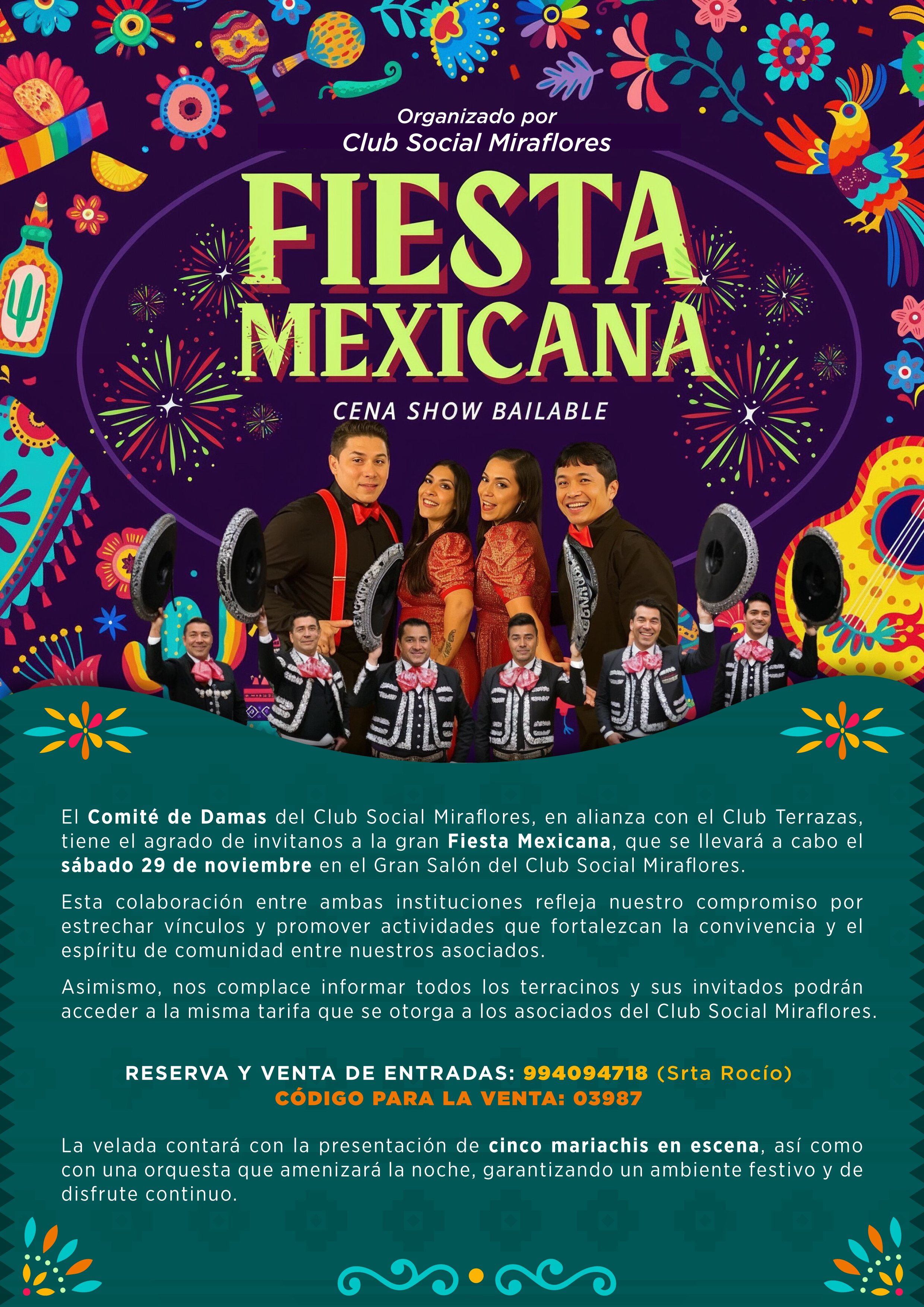 🇲🇽 FIESTA MEXICANA – CLUB SOCIAL MIRAFLORES 🎉🌮