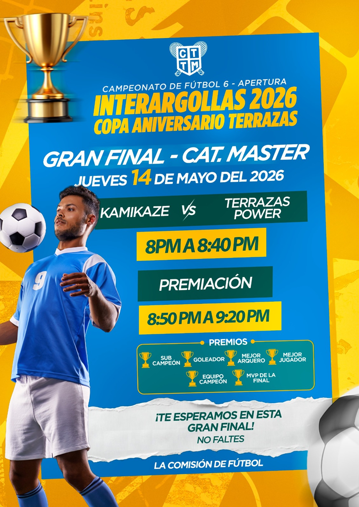 ⚽🔥 GRAN FINAL INTERARGOLLAS 2026 - CATEGORÍA MÁSTER 🔥⚽