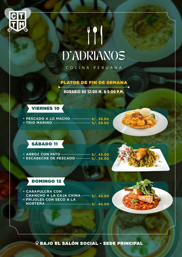 🍽️ D’ADRIANOS PRESENTA SABORES ESPECIALES DE FIN DE SEMANA