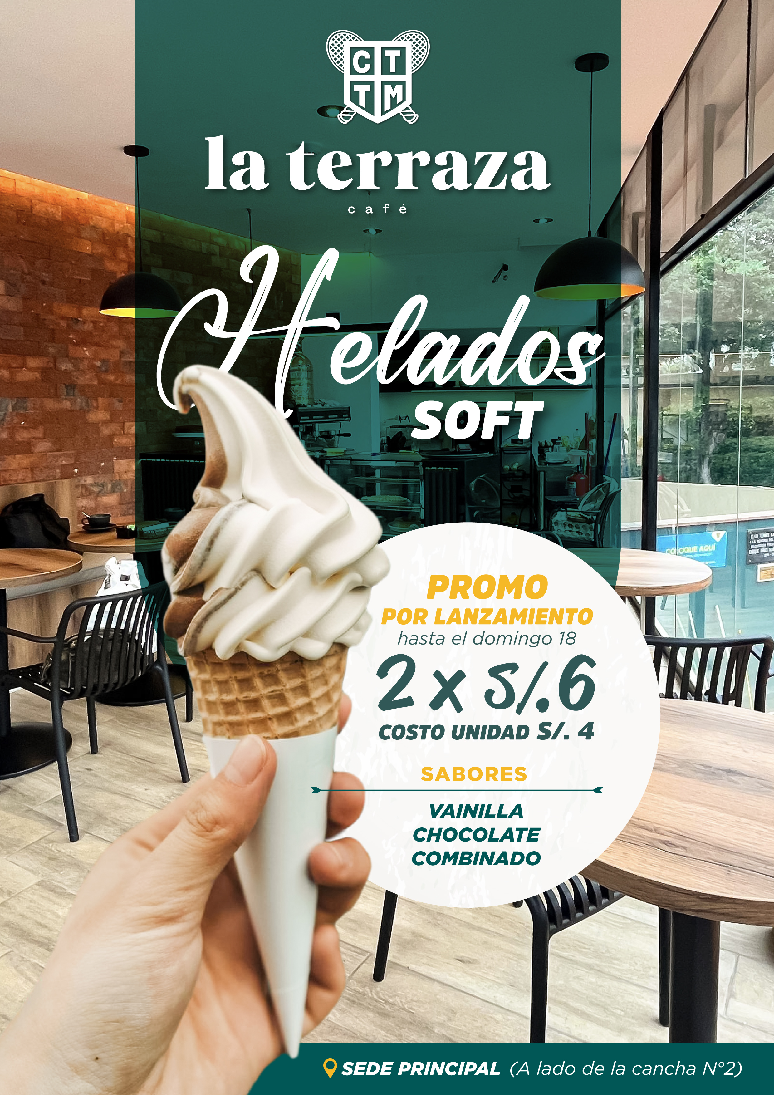🍦😋☀️ HELADOS SOFT: PROMO POR LANZAMIENTO  ✨🎉 - LA TERRAZA CAFÉ