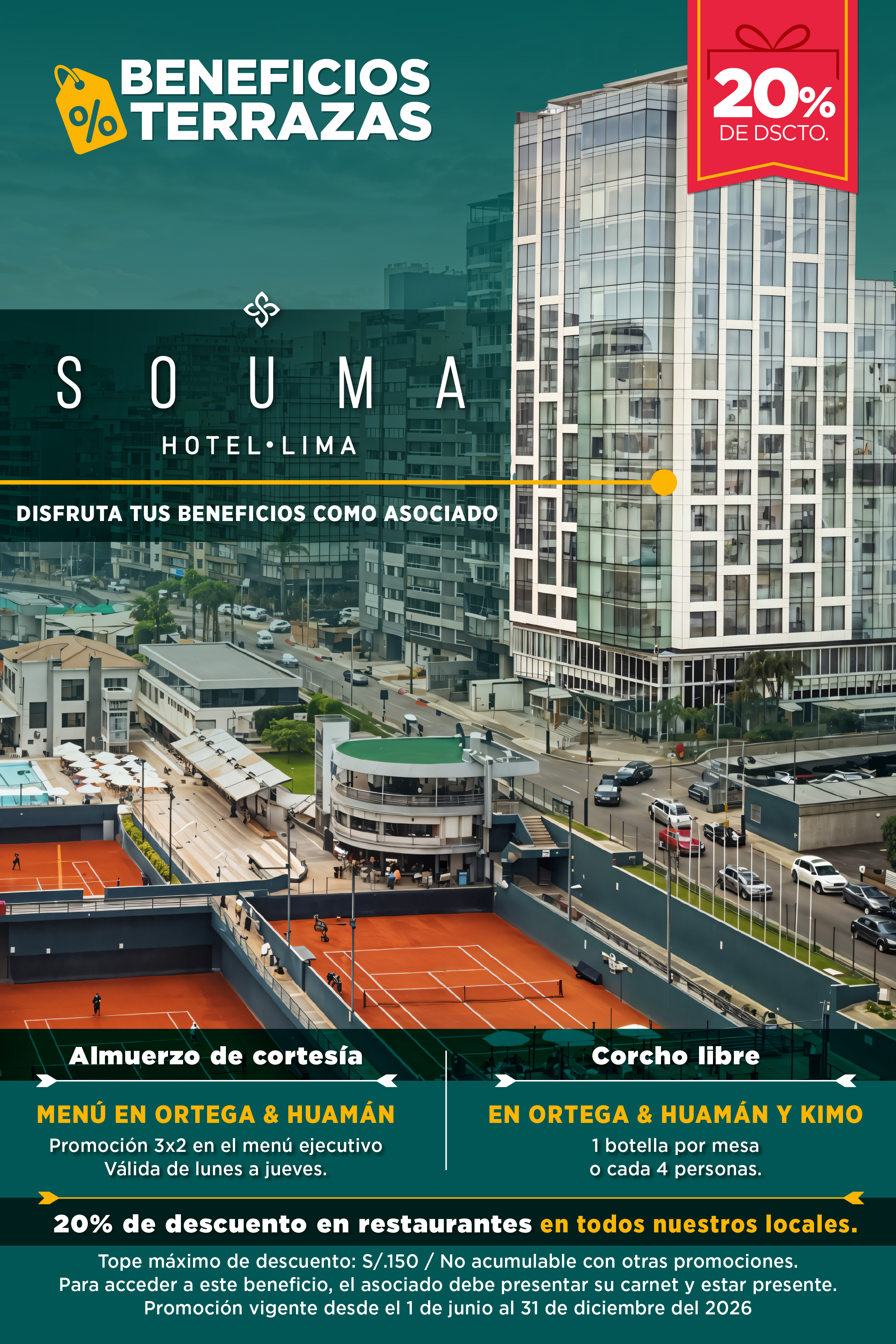 🏨✨ BENEFICIOS TERRAZAS: SOUMA HOTEL LIMA