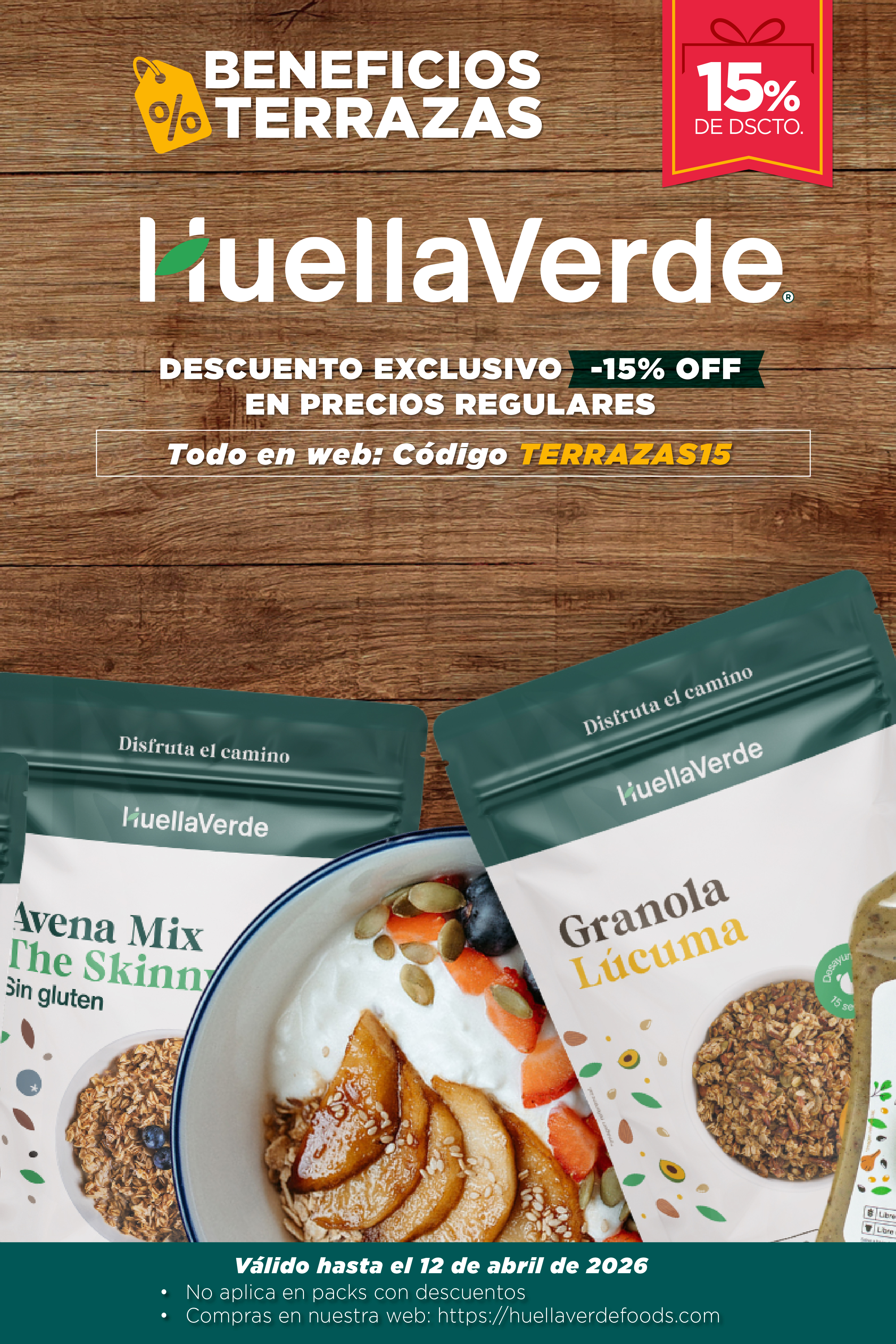 🏷️💚 BENEFICIOS TERRAZAS – HUELLA VERDE 🌿✨