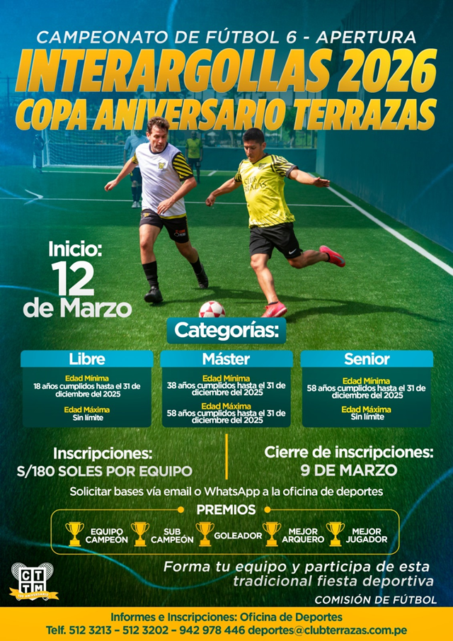 ⚽🏆 INTERARGOLLAS 2026 – COPA ANIVERSARIO TERRAZAS