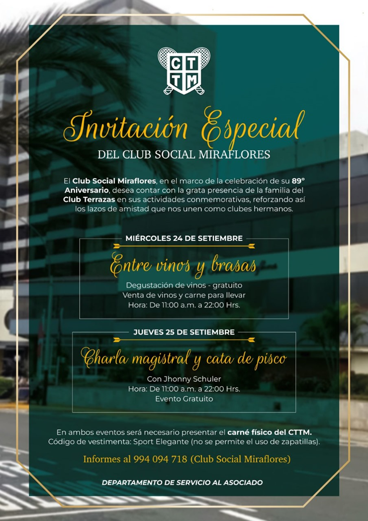 🌟🏛️ INVITACIÓN ESPECIAL DEL CLUB SOCIAL MIRAFLORES 🎉🤝