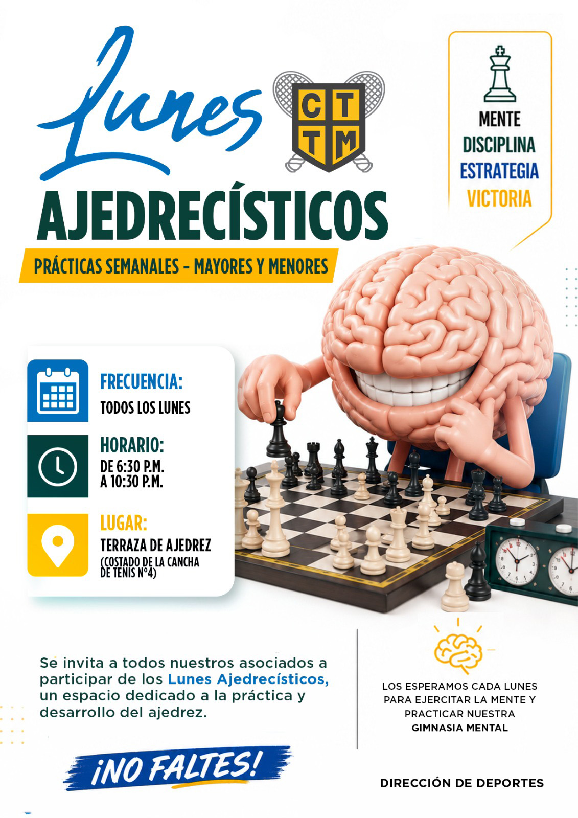 ♟️✨ LUNES AJEDRECÍSTICOS - PRÁCTICAS SEMANALES - MAYORES Y MENORES 🧠🏆
