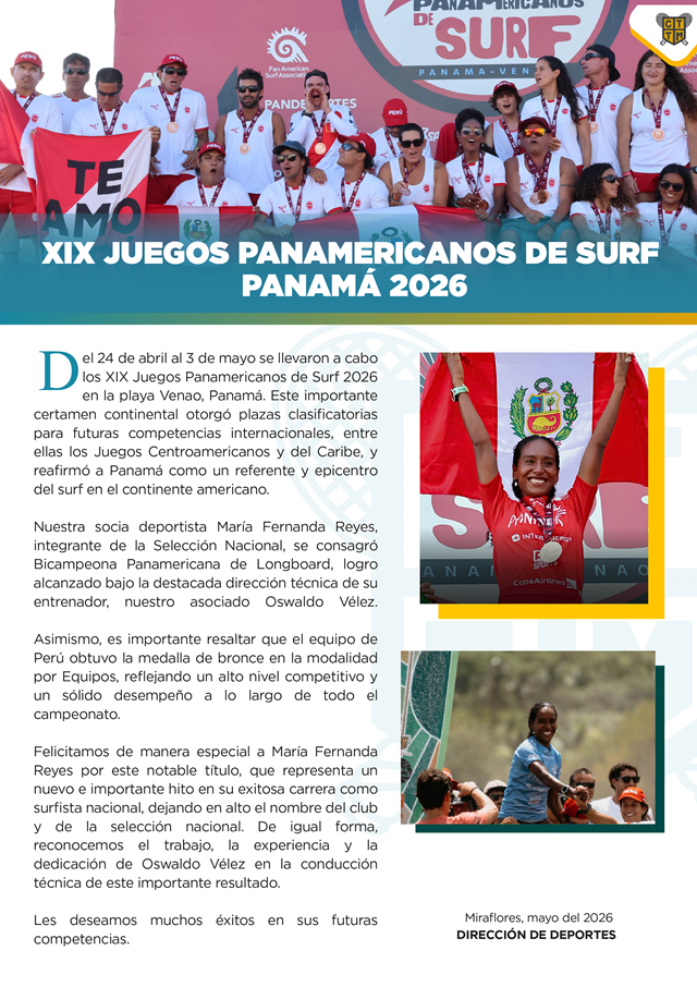 🏄‍♀️ XIX JUEGOS PANAMERICANOS DE SURF – PANAMÁ 2026 🇵🇪