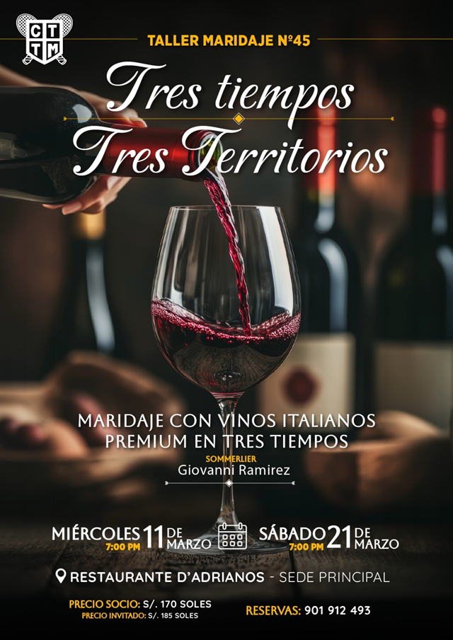 🍷✨ TALLER DE MARIDAJE: TRES TIEMPOS, TRES TERRITORIOS