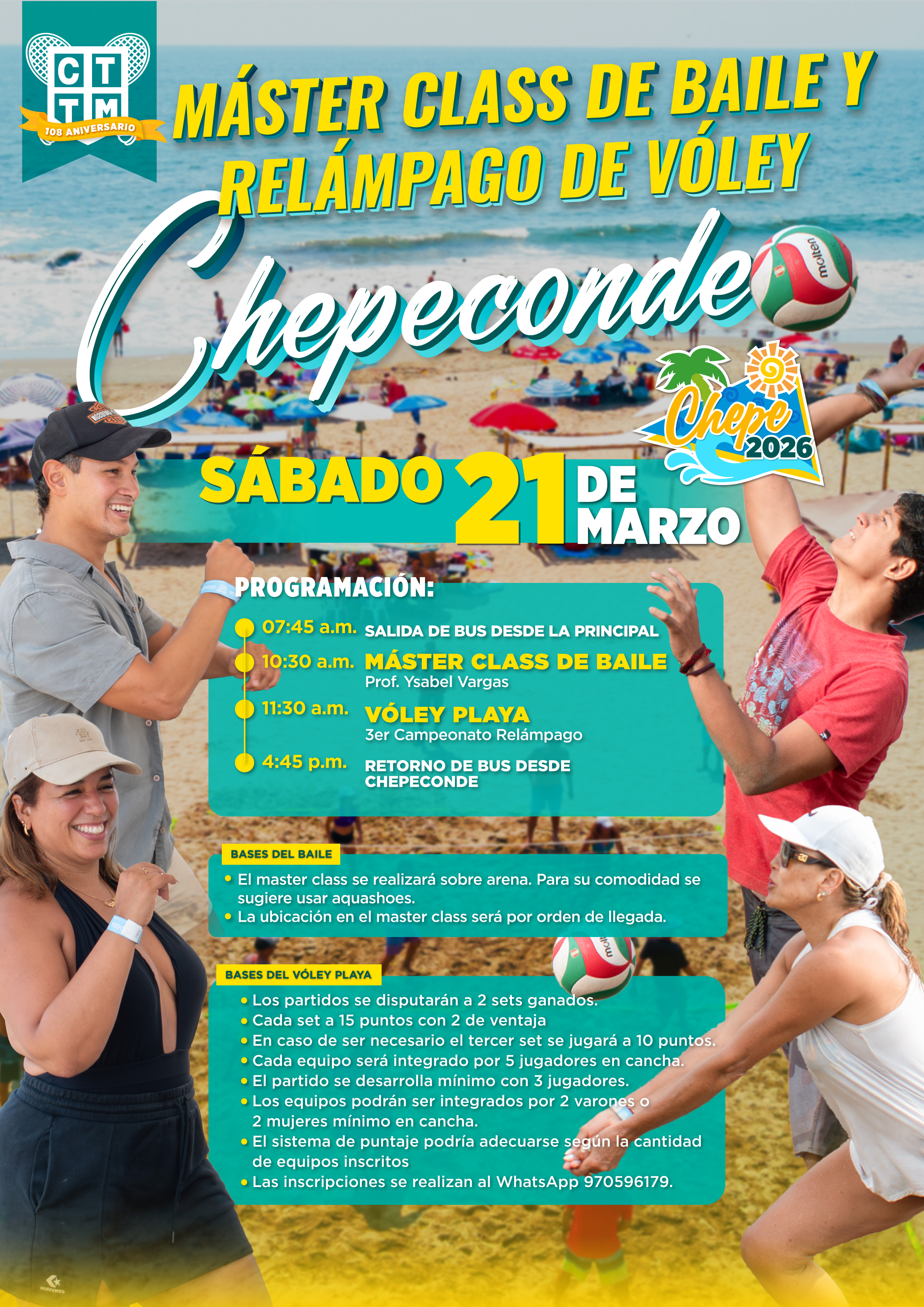 ☀️💃MASTER CLASS DE BAILE Y RELÁMPAGO DE VÓLEY EN CHEPECONDE🏐🌴🌊
