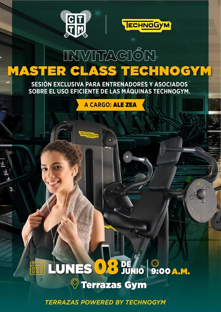 💪 INVITACIÓN: MASTER CLASS TECHNOGYM 🏋️‍♂️💛
