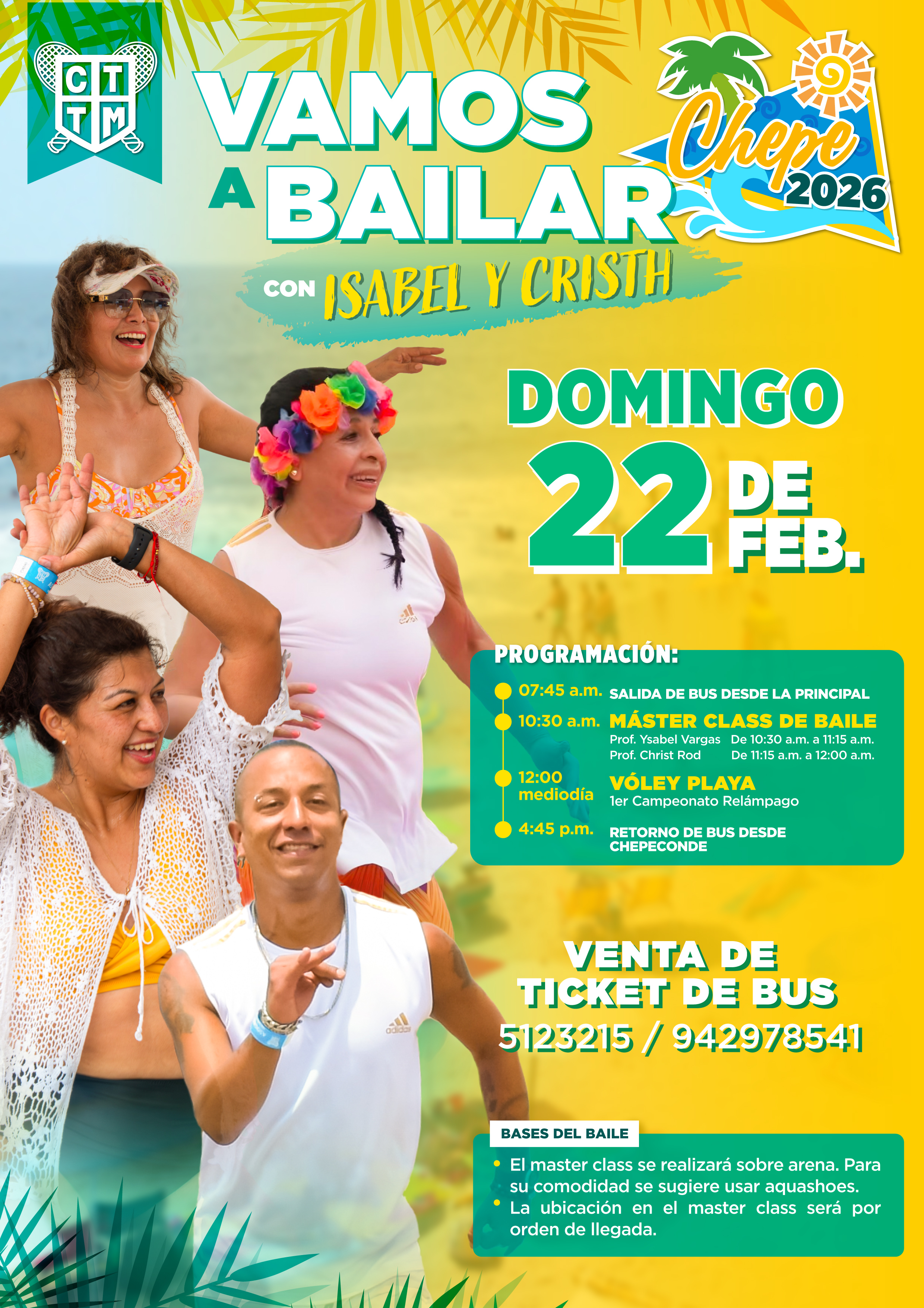 ☀️💃MASTER CLASS DE BAILE EN CHEPECONDE🌴🌊