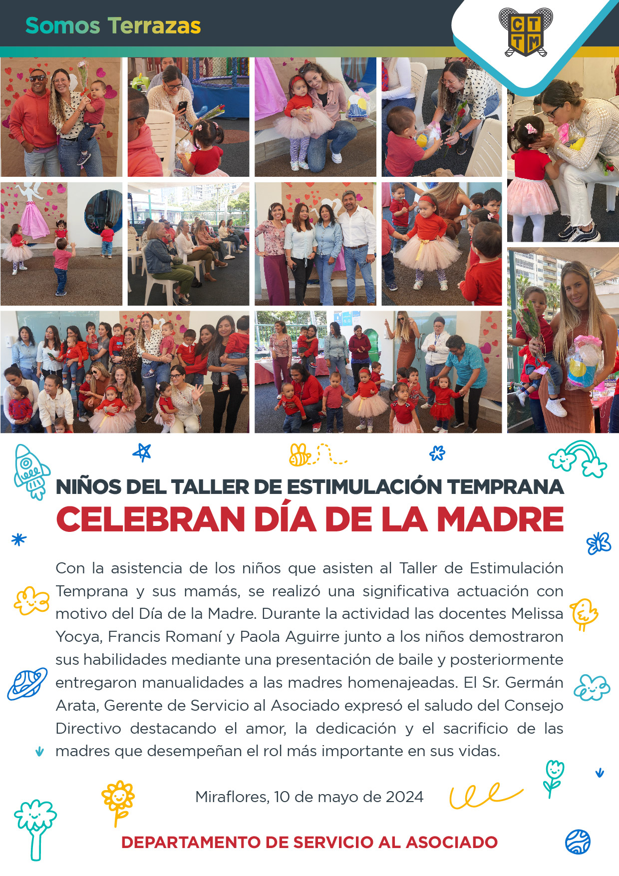 NIÑOS DEL TALLER DE ESTIMULACIÓN TEMPRANA CELEBRAN DÍA DE LA MADRE