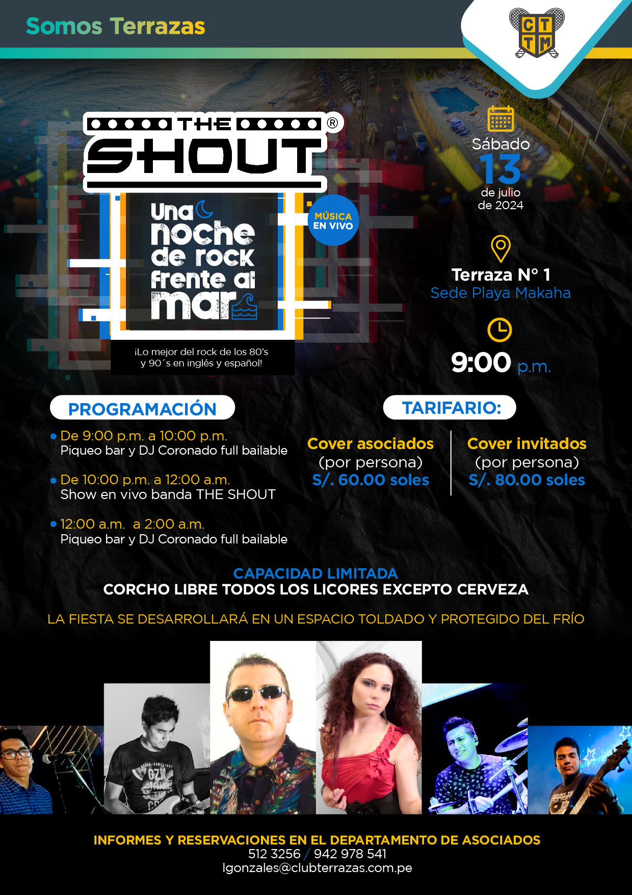 NOCHE DE ROCK FRENTE AL MAR CON THE SHOUT