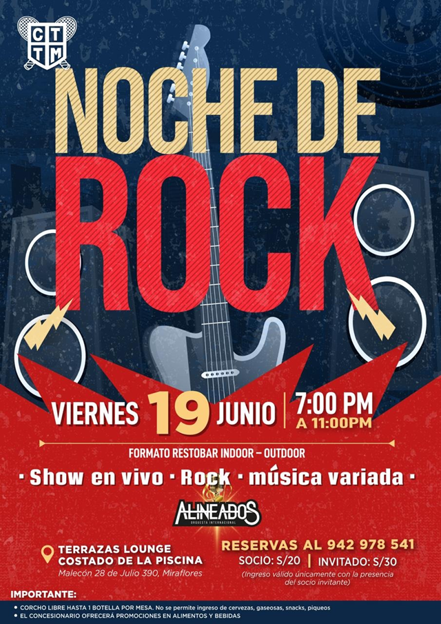 🎤⚡ TERRAZAS LOUNGE: ¡NOCHE DE ROCK! 🎸