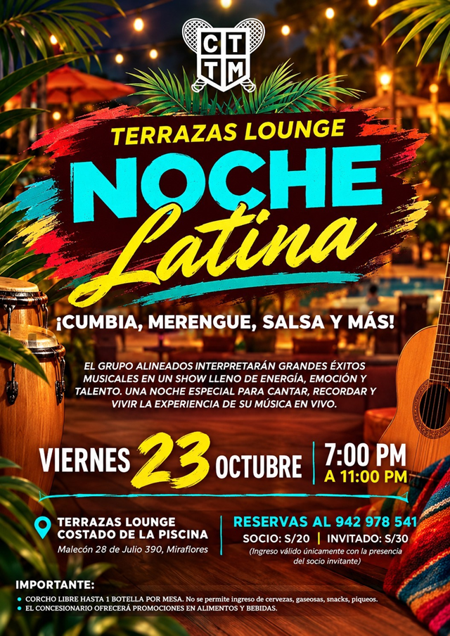 💃🎶 TERRAZAS LOUNGE | ¡NOCHE LATINA! 