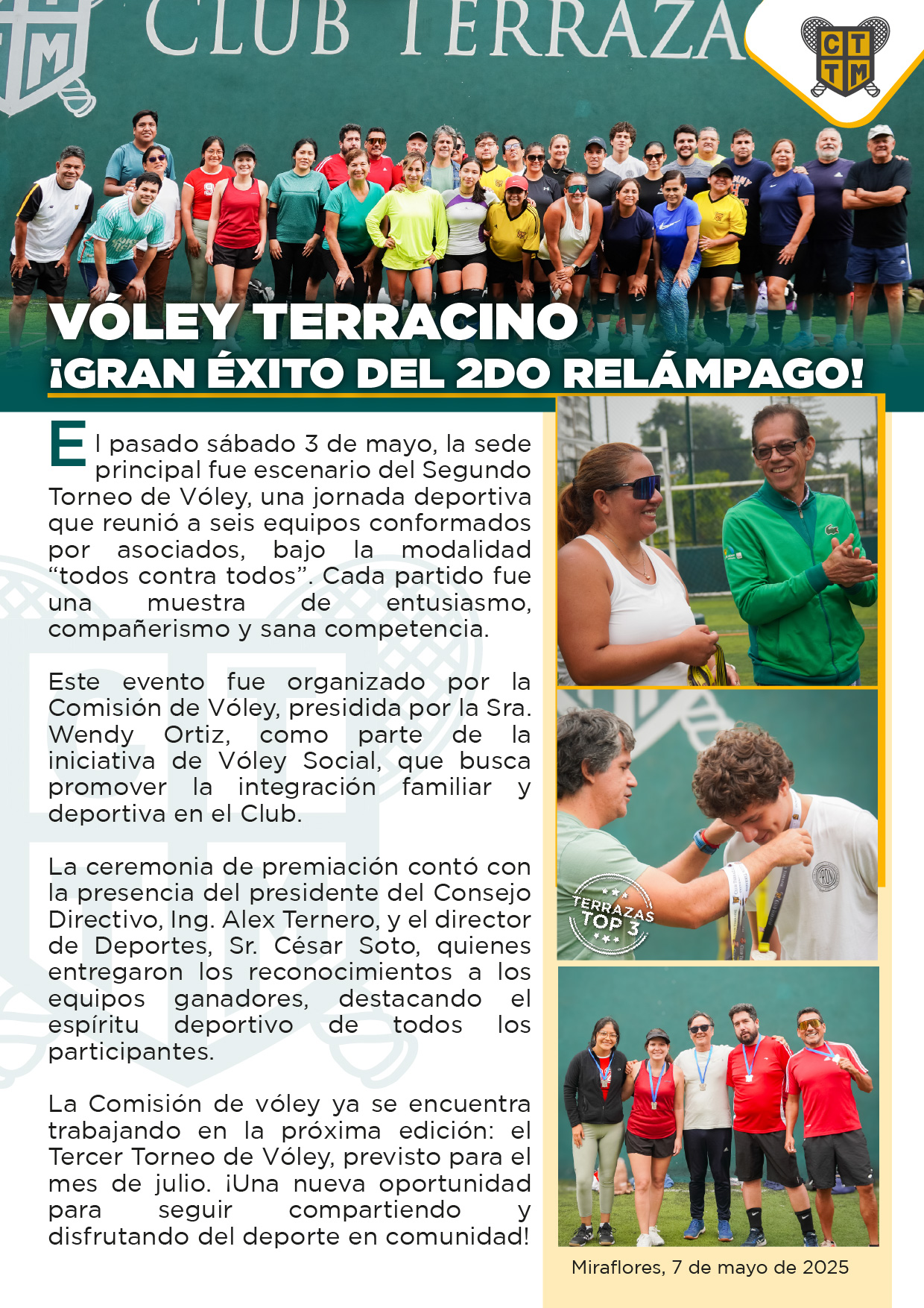 🏐 ¡GRAN ÉXITO DEL 2DO CAMPEONATO DE VÓLEY RELÁMPAGO! 💛🖤