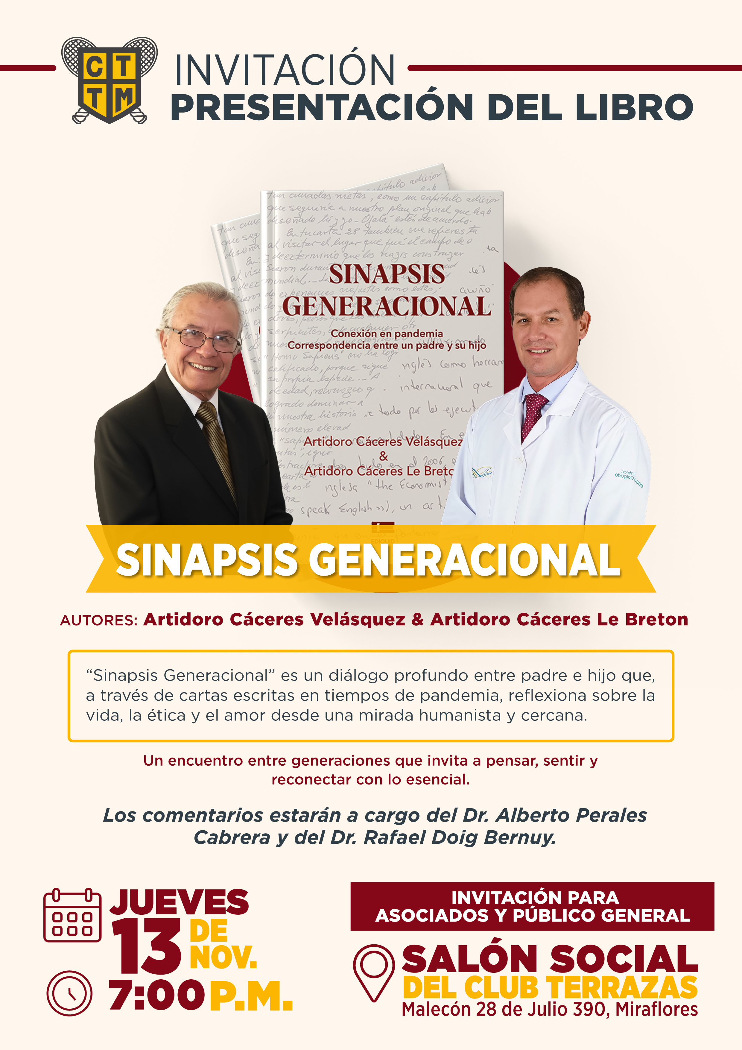 📚✨ INVITACIÓN: PRESENTACIÓN DEL LIBRO SINAPSIS GENERACIONAL✨📚