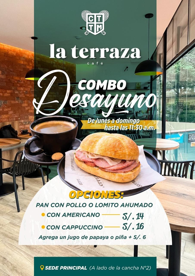 ☕🥪 LA TERRAZA CAFÉ: COMBO DESAYUNO 🥪✨