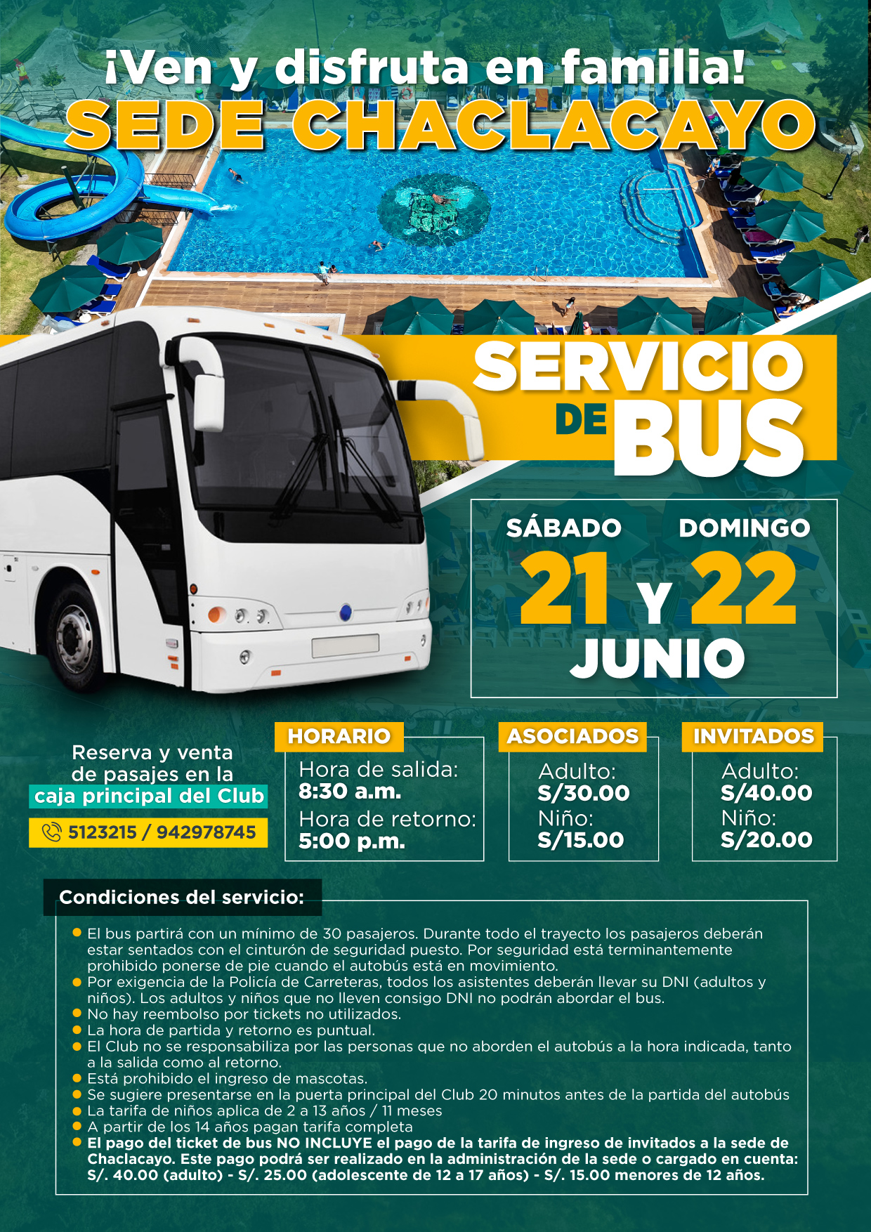🚌 SERVICIO DE BUS A SEDE CHACLACAYO 🚌