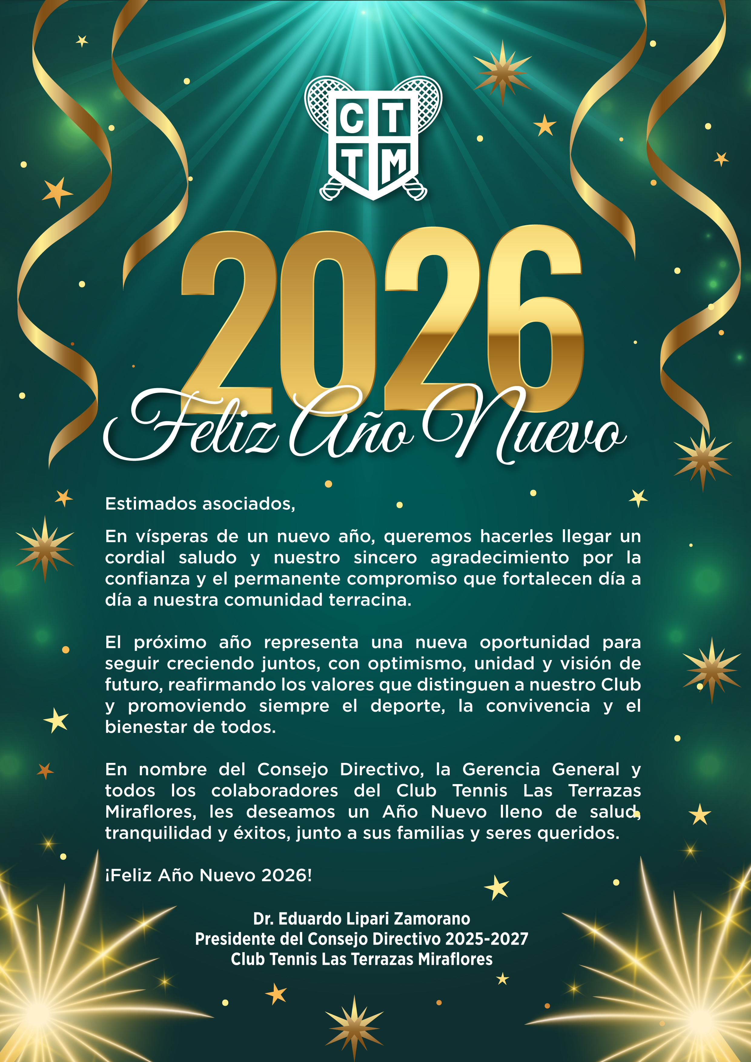 🎆 FELIZ AÑO NUEVO 2026, FAMILIA TERRACINA 🎆